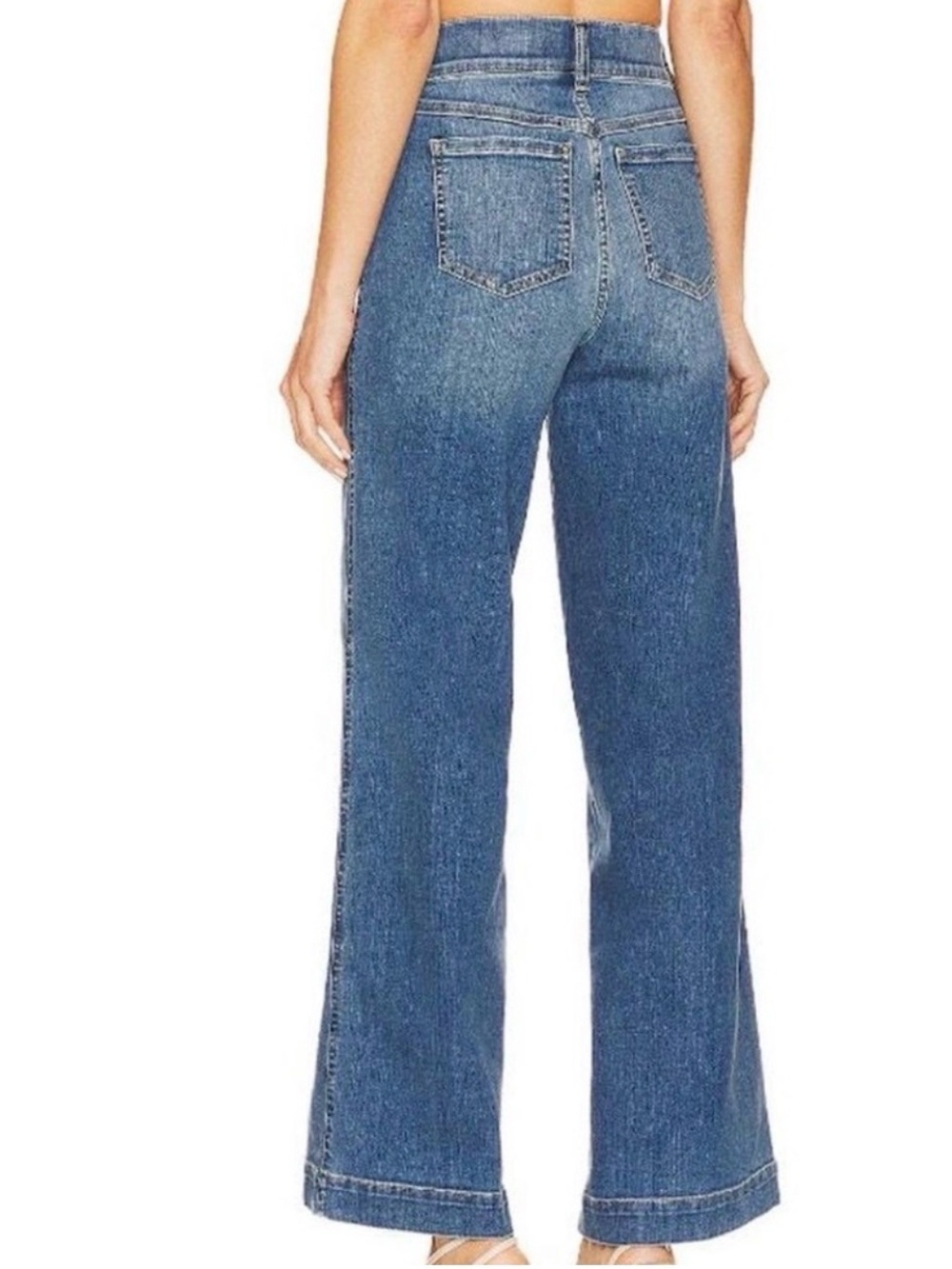 Spanx Wide Leg Seamed Front Jeans - Medium - Picture 3 of 9